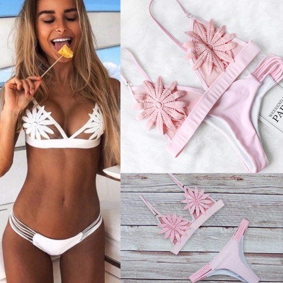 HOT Baby Pink Luxe Bandage Triangle
Strappy Bikini
$59 $168 - Picture 3 of 8